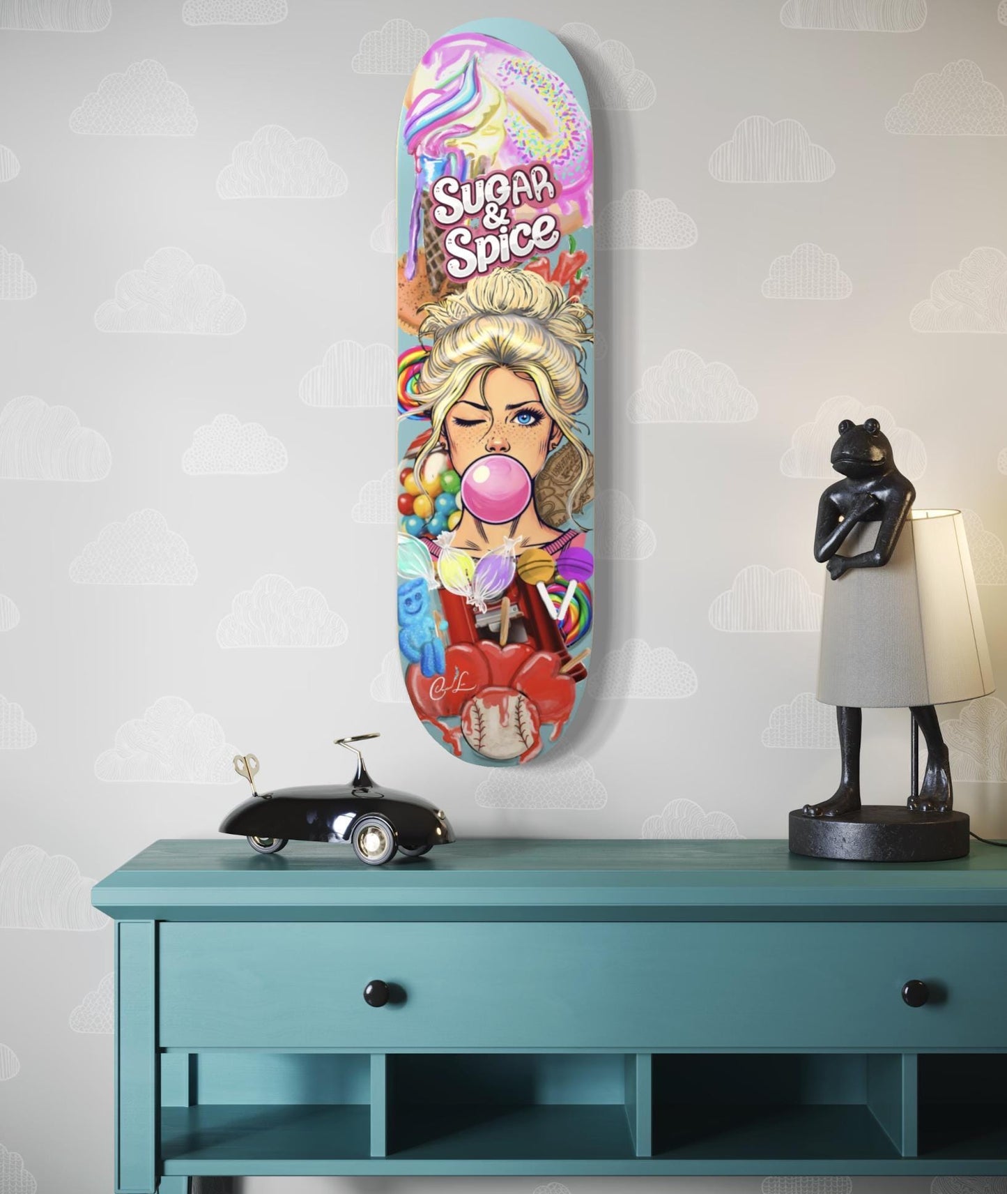 Sugar & Spice Skate Deck Wall Art