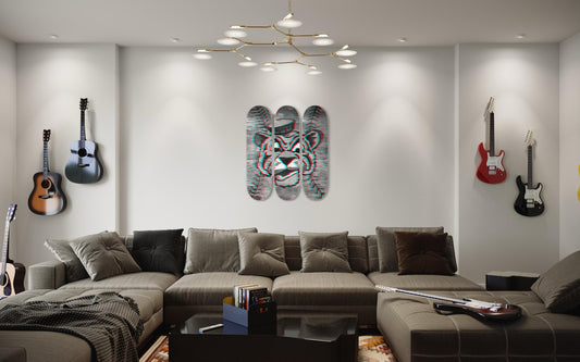 Roaring Rivalry – 3-Deck Skateboard Wall Art Series