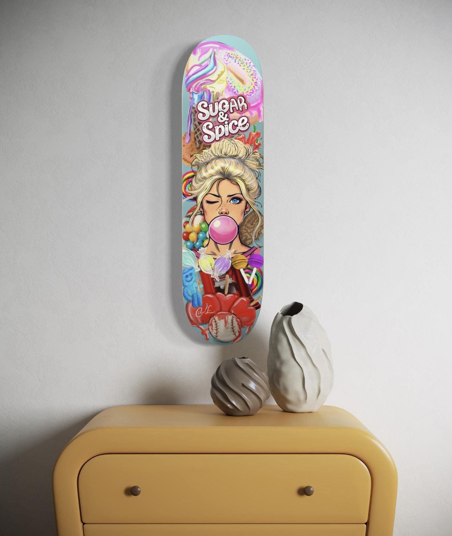 Sugar & Spice Skate Deck Wall Art