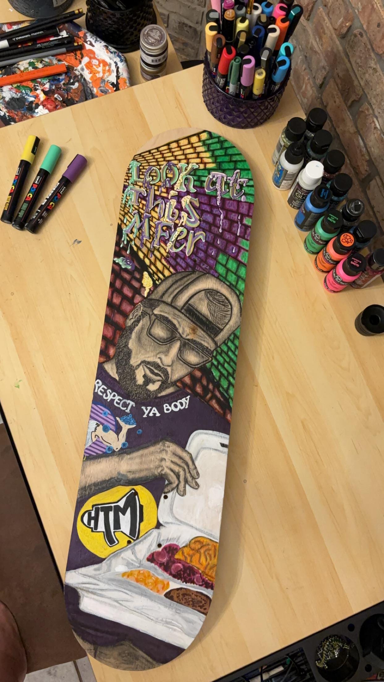 Mad Lab Custom Kicktail Cruiser Longboard 44"