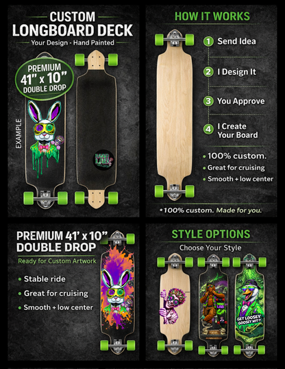 Mad Lab Custom Double Drop Longboard (41.25”)