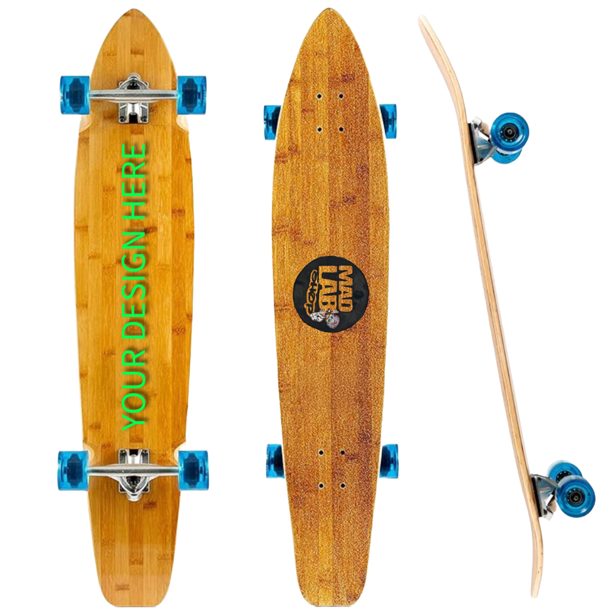 Mad Lab Custom Kicktail Cruiser Longboard 44"
