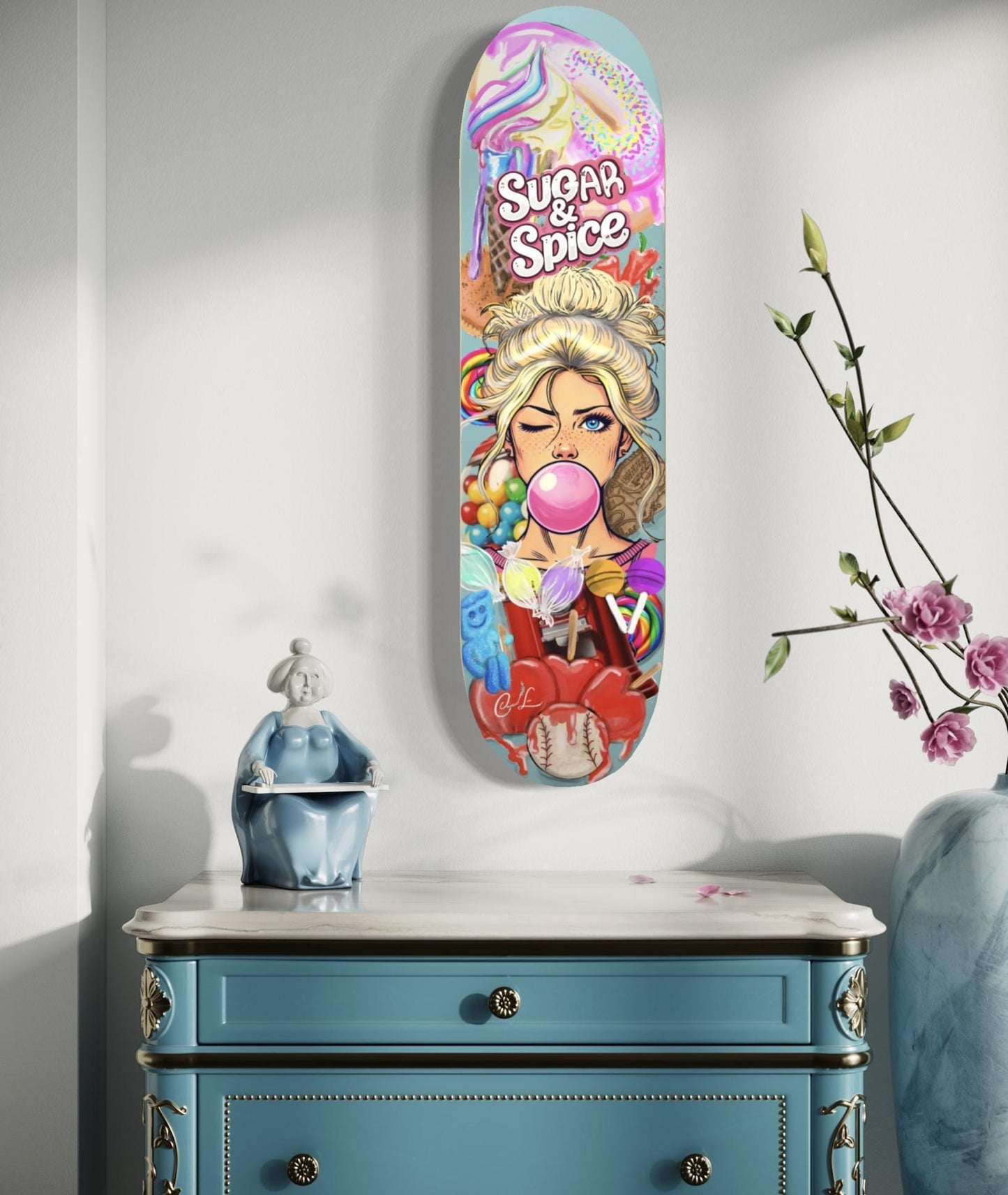 Sugar & Spice Skate Deck Wall Art